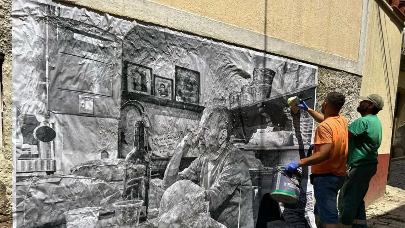Orsara Alleys Transformed: Giant Portraits Celebrate Local Community