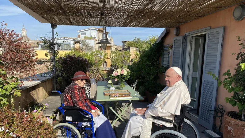 Pope Francis Delivers Surprise to Two Friends in Wheelchairs
