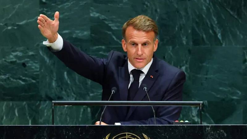 Macron Condemns Mideast Crisis; Netanyahu Calls UN Speech 'Grotesque'