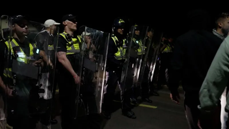 Portsmouth Chaos: Hooded Anti-Migrant Protesters Clash with Police at Port