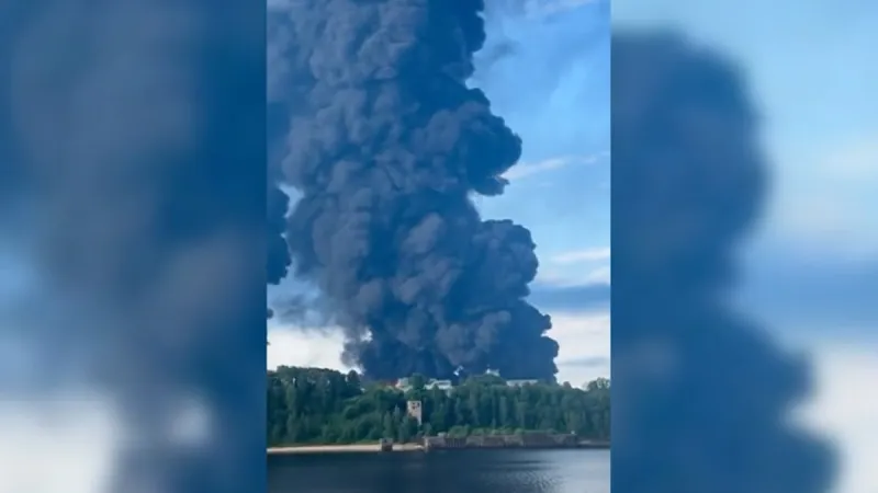 Ukrainian Drones Spark Inferno at Russian Industrial Hubs, Ignite Chemical Plant