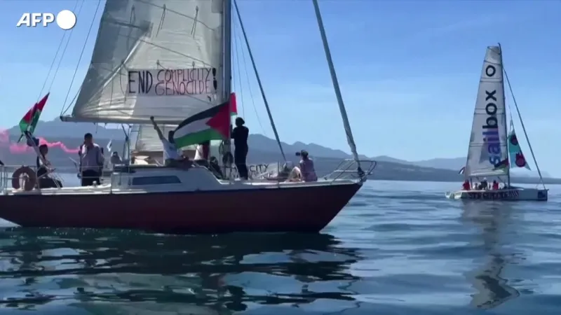Geneva Lake Flotilla Protests Gaza Crisis Ahead of G7 Summit