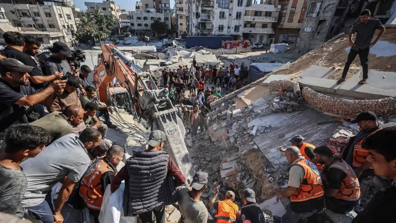 Gaza Building Collapse Claims 20 Lives, Dozens of Children Trapped