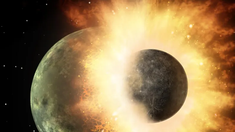 Moon Born in Hours: New Simulations Rewrite Lunar Origin Story