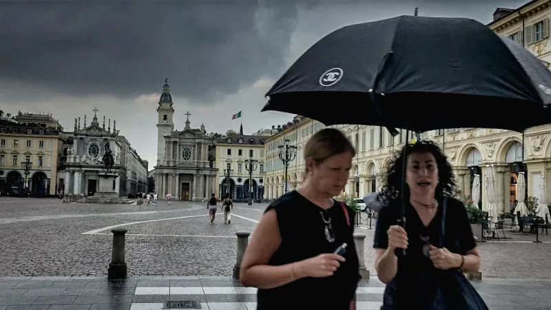 Sudden Storms, Temperature Plunge Forecast Across Italy from Wednesday