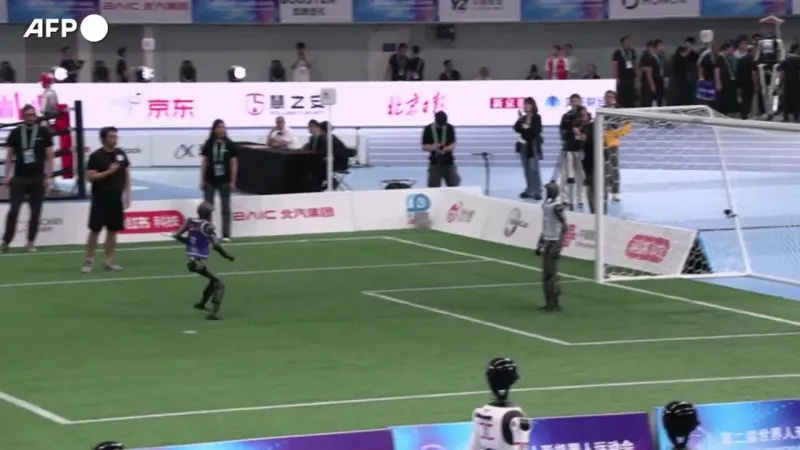 Humanoid Robots Tumble in Unexpected World Games Mishap