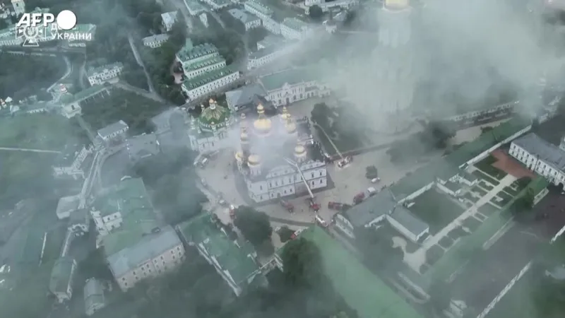 Russian Strikes Claim 11 Lives, Endanger Kyivs UNESCO Heritage