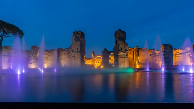 Caracalla Baths Illuminate Evenings for Unique Underground Explorations