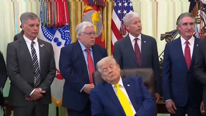 Oval Office Video Shows President Trump Apparent Drowsiness During Coal Event