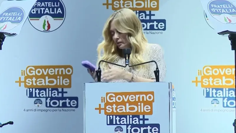 Meloni's Bari Rally Sees Unexpected Family Interruption