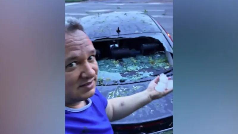 Violent Hail Shatters Glass, Mars Comedian Tiberio Cosmin's Birthday