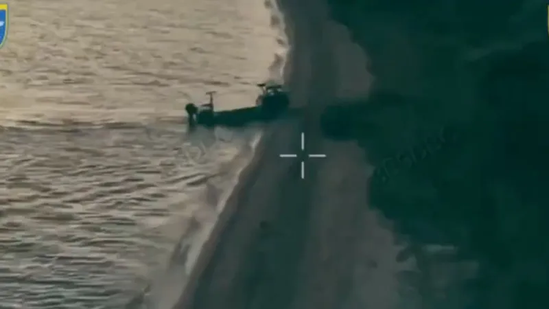 Ukraine Unveils World's First Amphibious Ground Drone Attack