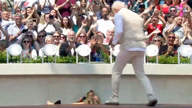 Schlager Star Marina Marx Plunges Off Live TV-Garden Stage
