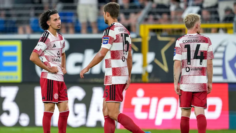 Fortuna Düsseldorf Stumbles in Third-League Opener, Referee Under Fire