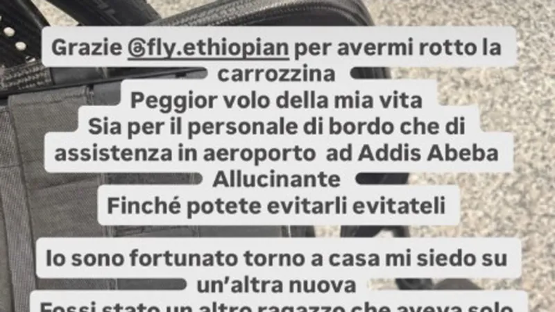 Olympic Hopeful Bortuzzo's Wheelchair Destroyed by Airline Negligence