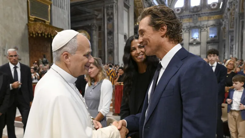 Pope Francis Welcomes Matthew McConaughey to Vatican City