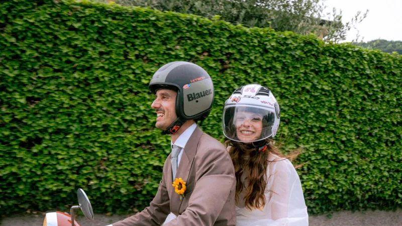 Pop Star Francesca Michielin Ties Knot, Celebrates with Vespa Journey