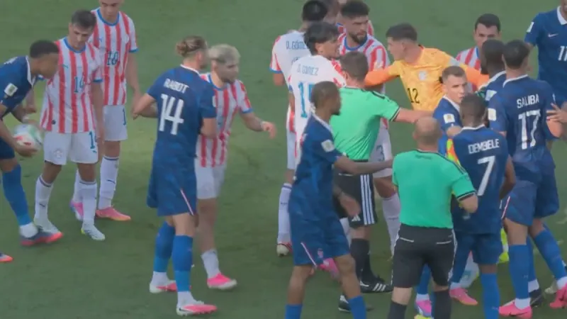 Mbappé Shoved, World Cup Clash Explodes Between France and Paraguay