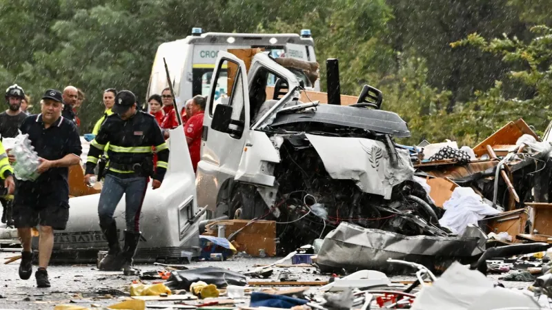 Italy Highway Horror: Bus-Camper Collision Claims Six Lives, Dozens Injured