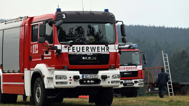 German Border Town Braces for Unpredictable Wildfire Amid Strong Winds