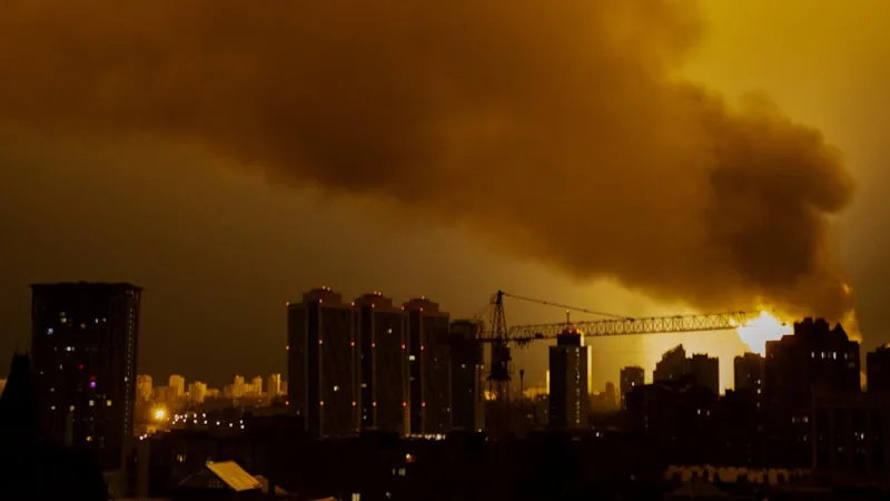 Kyiv Under Siege: Historic Monastery Ablaze, Poland Scrambles Jets