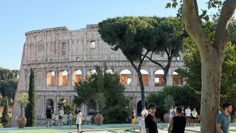 Rome Embraces Curling by Colosseum, Defying Summer Heat