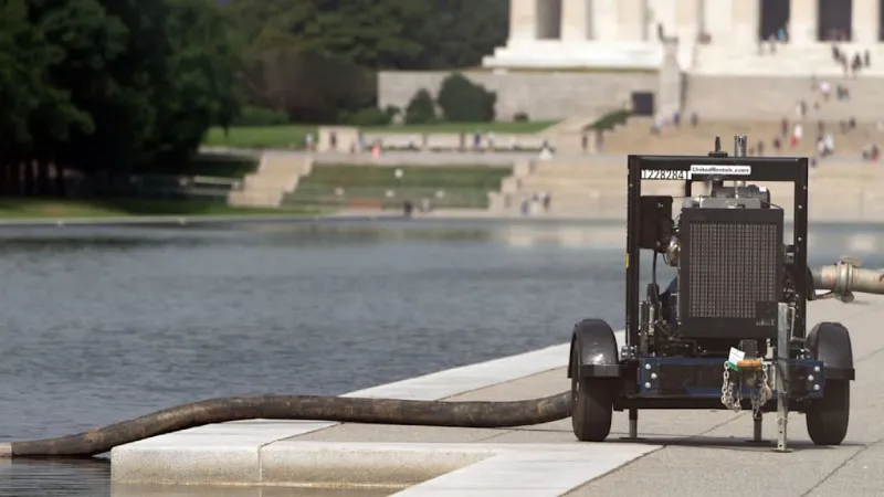 Lincoln Memorial Reflecting Pool Drained Amid Algae Bloom; Olympian Denies Vandalism
