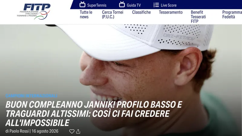 Italy Crowns Sinner at 25: Federtennis Declares National Love for World No. 1
