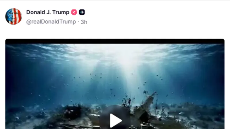 President Trump Shares AI Video Depicting Sunken Iranian Fleet