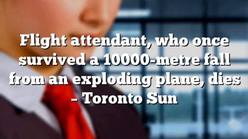 Air Canada Flight Attendant Survives Miraculous High-Altitude Fall