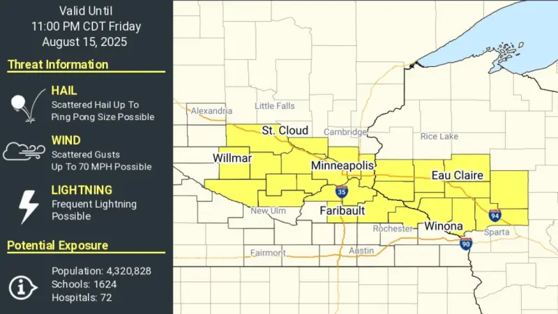 Potent Cold Front Triggers Severe Thunderstorm Watch East Friday