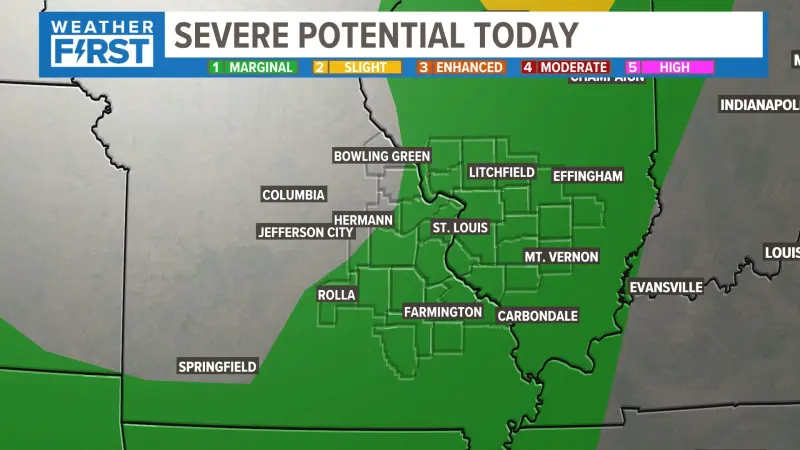 St. Louis Region Elevated to Level 4 Severe Weather Threat