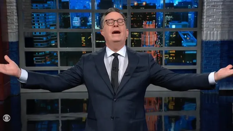 Stephen Colbert Delights in Trump’s Lingering Papal Feud