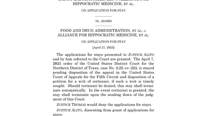 Supreme Court Halts Ban: Abortion Pill Access by Mail Resumes