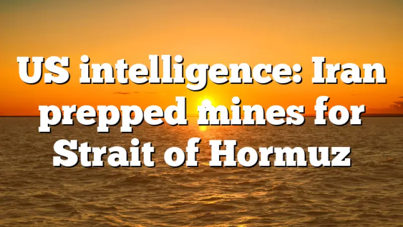 US Military Primed to Clear Hormuz Mines, Secure Vital Shipping